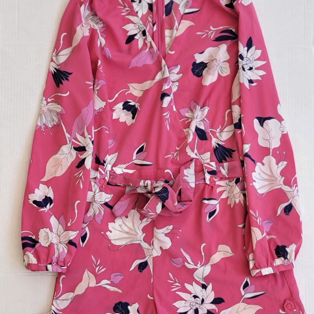 Floral Pink Women's Jumpsuit